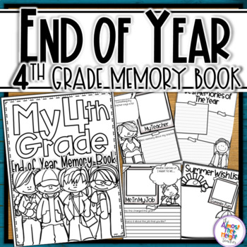 Preview of End of Year Memory Book - 4th Grade writing and craft activity