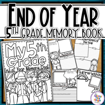 Preview of End of Year Memory Book - 5th Grade writing and craft activity