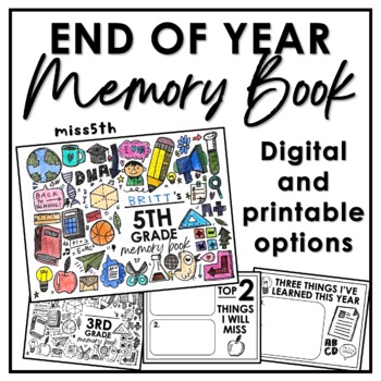 Preview of End of Year Memory Book