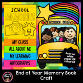 End of Year Memory Book Craftivity