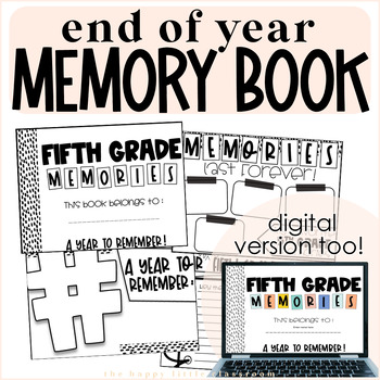 Preview of End of Year Memory Book - Digital Memory Book - End of Year Activity