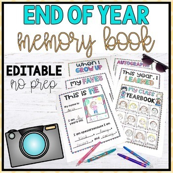 Preview of End of Year Memory Book {EDITABLE}
