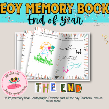 Preview of End of Year Memory Book | EOY Memories|