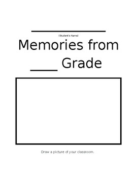 Preview of End of Year Memory Book Elementary Reflection Covid Distance Learning Reflection