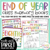 End of Year Memory Book End of Year Activity with Target D