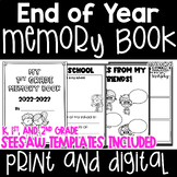End of theYear Memory Book Digital SeeSaw Option Kindergar