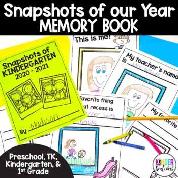 Preview of End of Year Memory Book | Kindergarten | Preschool | TK | First Grade