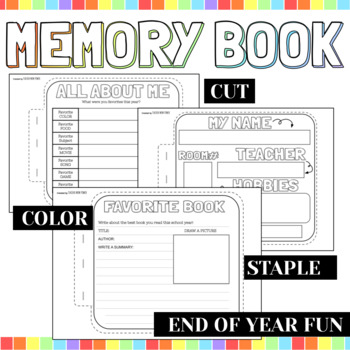 Preview of End of Year Memory Book: Last Days of School