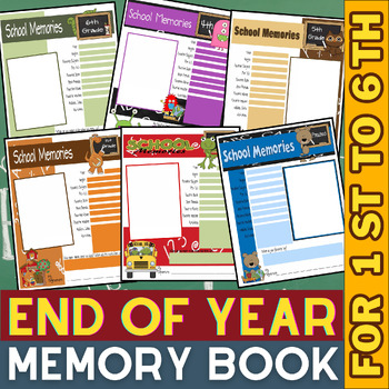Preview of End of Year Memory Book | Last Days of School - End of Year Activities | 1st-6th