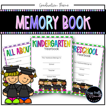 Preview of Kindergarten and Preschool Memory Book | End of Year | Graduation Theme