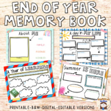 END OF YEAR ACTIVITIES MEMORY BOOK | PRINTABLE DIGITAL EDITABLE