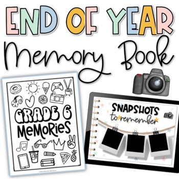 Preview of End of Year Memory Book | Printable and Digital