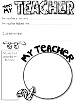 End of Year Memory Book Printables