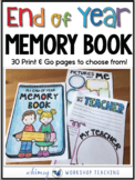 End of Year Memory Book Printables For Kindergarten, 1st G