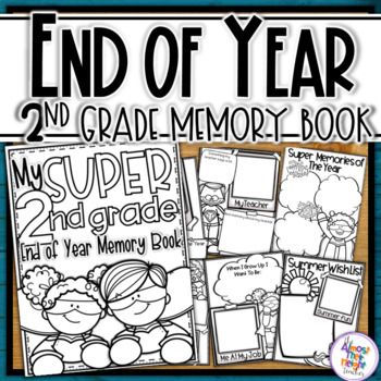 Preview of End of Year Memory Book Super Learners - 2nd Grade writing and craft activtiy