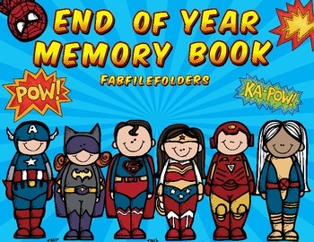 End of Year Memory Book (Superhero Theme)