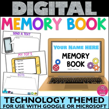 Preview of End of Year Memory Book Technology No Prep Digital Last Week Activity Memories