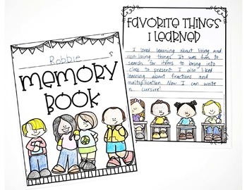 Kindergarten Memory Book  End of the Year Memory Book - The Printable  Princess