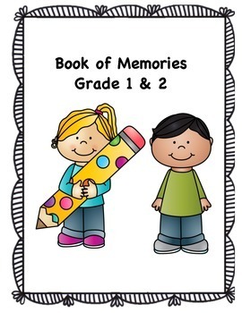 Preview of End of Year Memory Book for Grade 1 & 2 (American Spelling)