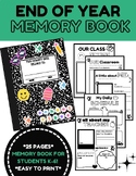 End of Year Memory Book for Kindergarten, 1st, 2nd, 3rd, 4