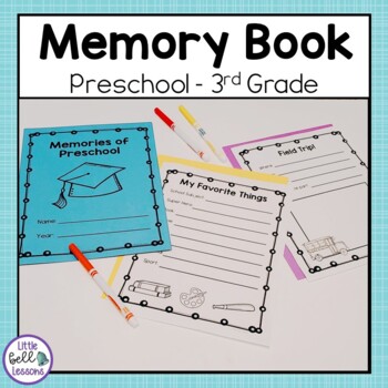 Preview of End of Year Memory Book for Preschool - Third Grade