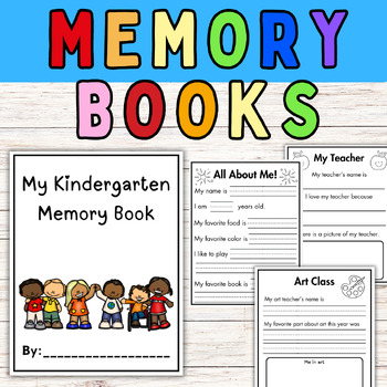 Preview of End of Year Memory Books Kindergarten to 5th Writing Activities Last Week School