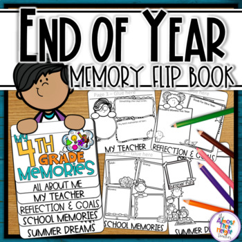 Preview of End of Year Memory Flip Book - 4th Grade writing and craft activity