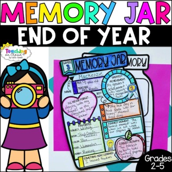 Preview of End of Year Memory Jar Bulletin Board Last Week of School Memory Book Activity