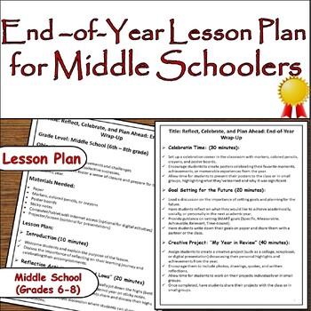 Preview of End-of-Year Middle Schoolers’ Lesson Plan: Reflect, Celebrate, and Plan Ahead