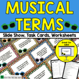 Music Theory Activities: Musical Terms Task Cards, Workshe