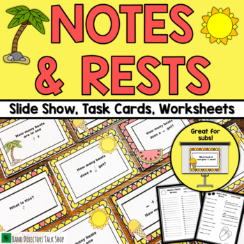 Preview of Music Activities: Notes and Rests Music Game