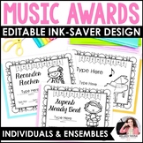 Printable End of Year Elementary Music Awards Certificates