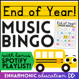 End of Year Music Bingo Game - Last Day of School Class Ac