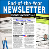 End of Year Newsletter – Writing Activity w/EDITABLE Newsl