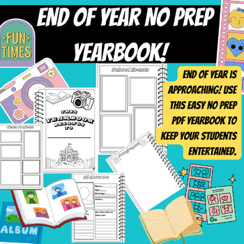 Preview of End of Year No Prep YEARBOOK