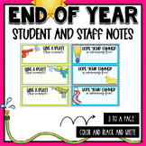 End of Year Notes for Students or Staff