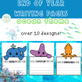 End of Year Ocean Themed Writing Pages + Craft | Summer