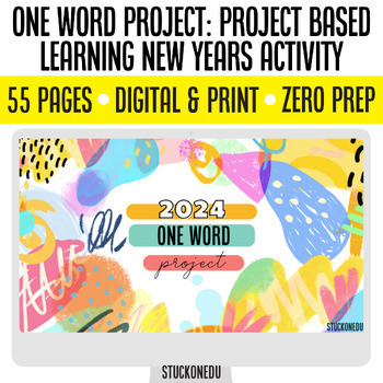 Preview of End of Year One Word Project Project Based Learning Digital Editable