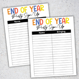 End of Year Party Sign-Up Sheet