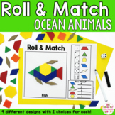 End of Year | Pattern Blocks Mat Ocean Animals Math Games