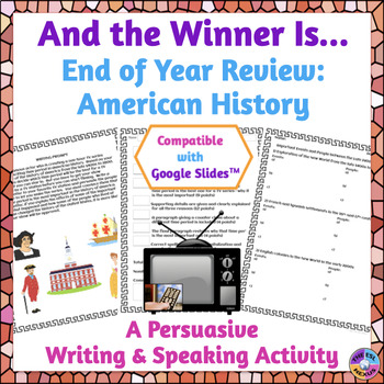 End of Year American History (Late 1400s-1800) Persuasive Writing Activity