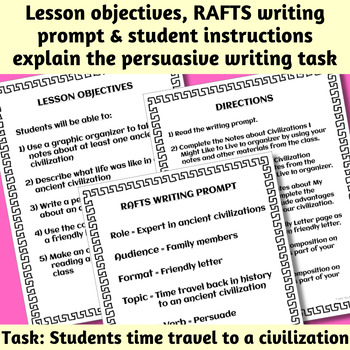 End of Year Ancient & World History Persuasive Writing Activity | TpT