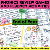 End of Year Phonics Review Games and Reading Fluency Activ
