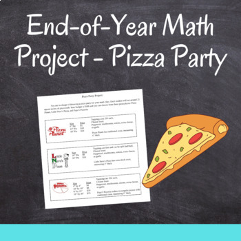 Preview of End-of-Year Pizza Party Math Project