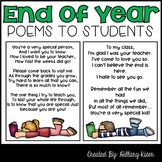 End of Year Poems to Students