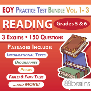 Preview of Test Prep - EOY Practice Test BUNDLE: Reading Grades 5 & 6