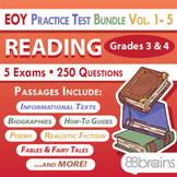 Test Prep - EOY Practice Test BUNDLE: Reading Grades 3 & 4