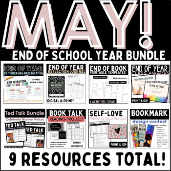 Preview of End of Year Project Based Bundle | SEL Middle and High School