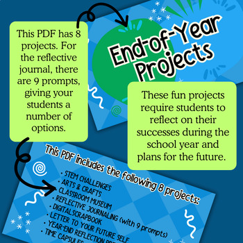Preview of End-of-Year Projects for Grades 5-8: Creative, Reflective, & Building Confidence
