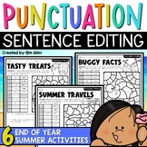 End of the Year Activities Punctuation Worksheets Practice